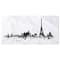 Designart - Paris with Eiffel Silhouette - Cityscape Painting Canvas Print